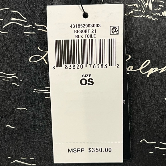 Ralph Lauren Black Resort 21 Toile Tote - Picture 8 of 14